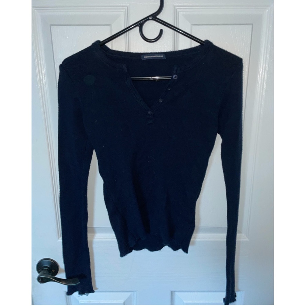 Brandy Melville quarter button up sweater
